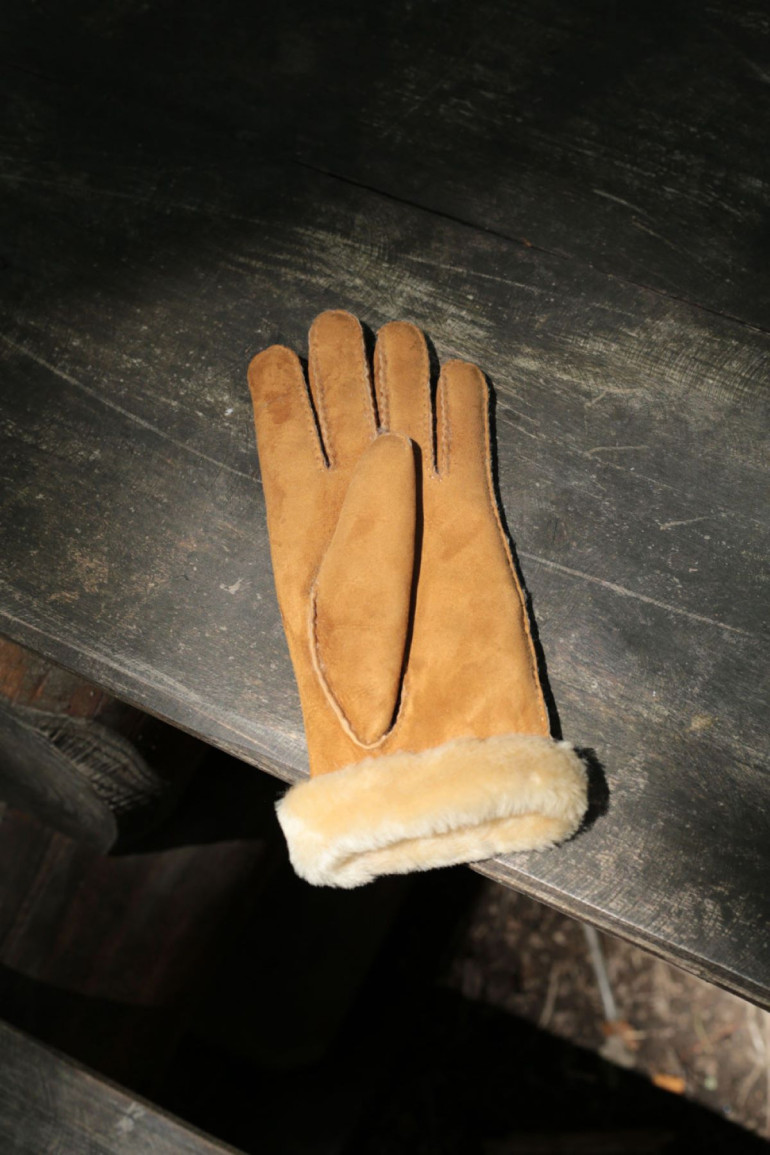 Agnelle Gants Femme En Cuir Peau Lainée Denise
