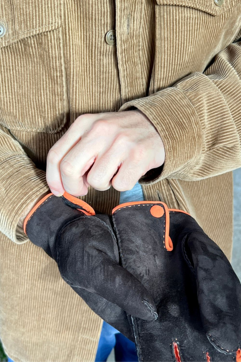 Agnelle Gants Homme En Cuir Double Face David