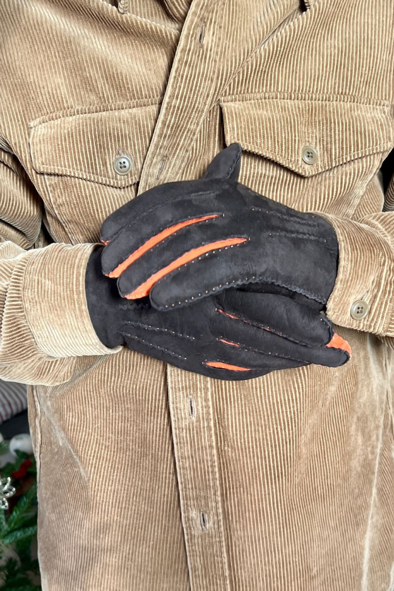 Agnelle Gants Homme En Cuir Double Face David