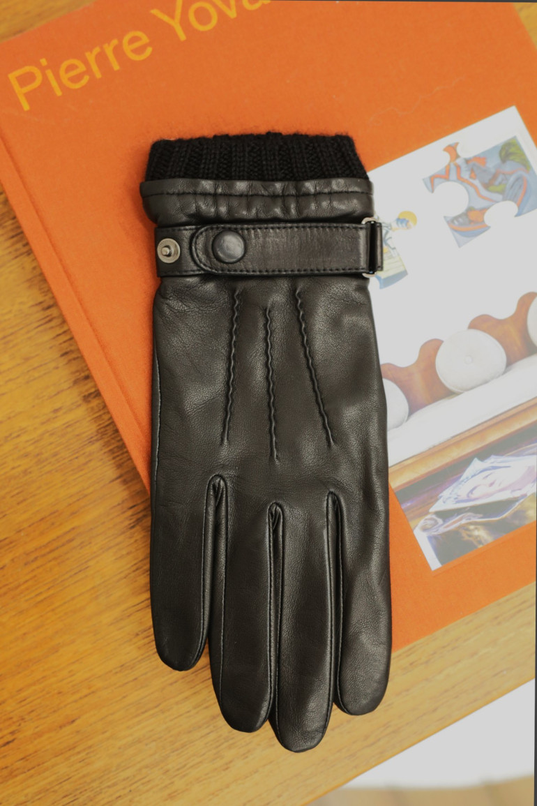 Agnelle Gants Homme En Cuir Doublés Alpaga Georges