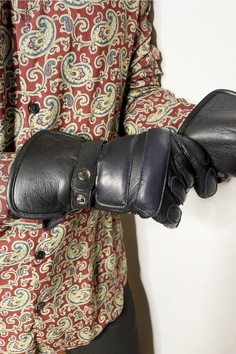 Agnelle Gants Homme En Cuir Doublés Alpaga Marvin