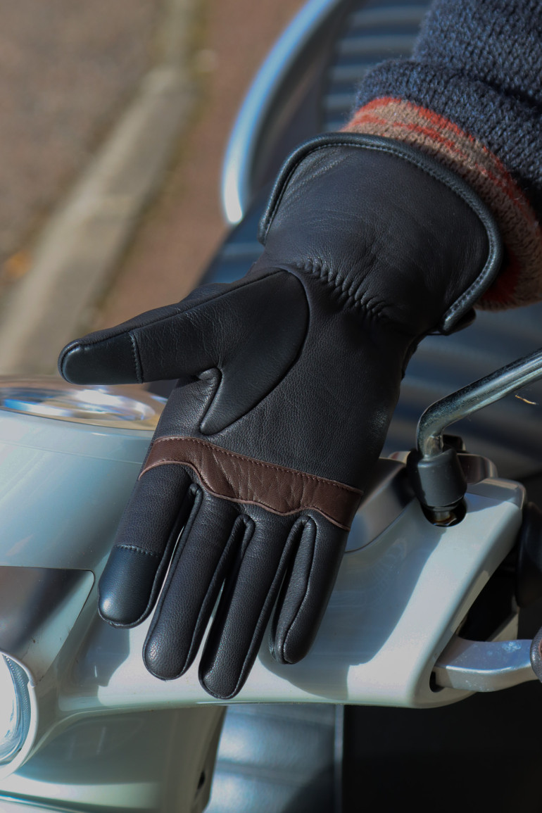 Agnelle Gants Homme En Cuir Doublés Alpaga Marvin