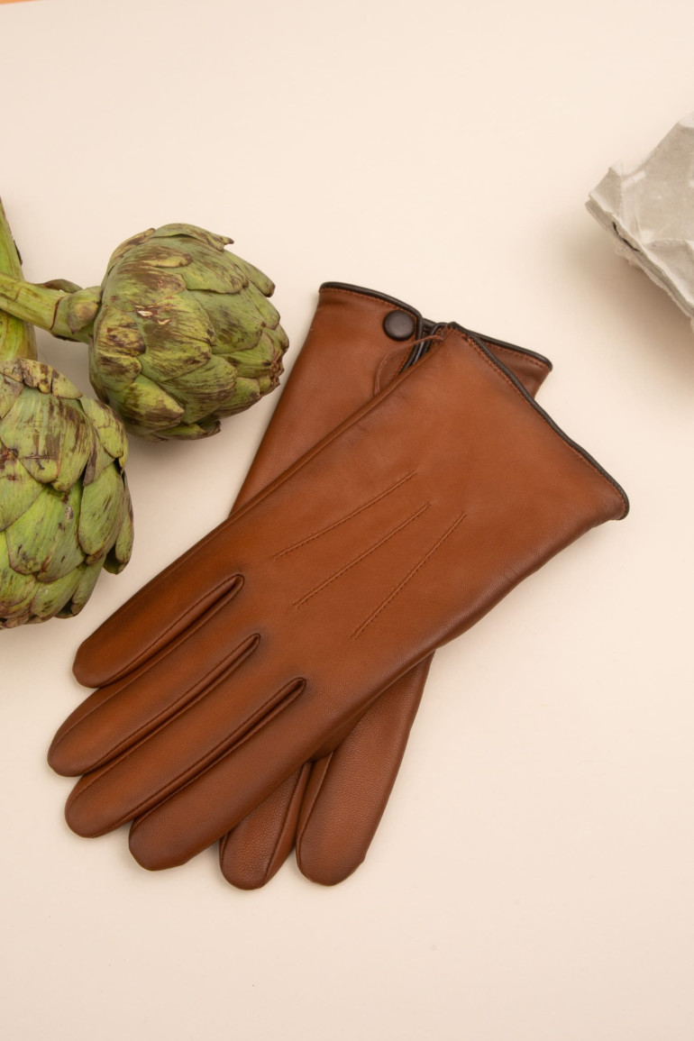 Agnelle Gants Homme En Cuir Doublés Cachemire Rick