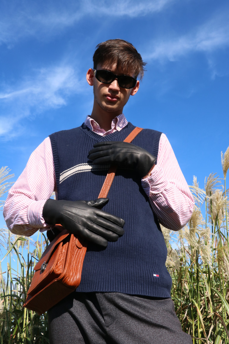 Agnelle Gants Homme En Cuir Doublés Lapin Rabbit