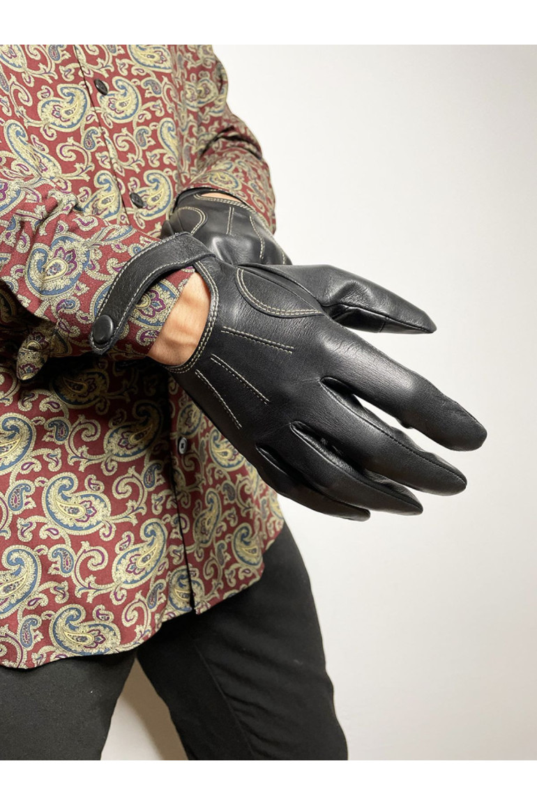 Agnelle Gants Homme En Cuir Liam