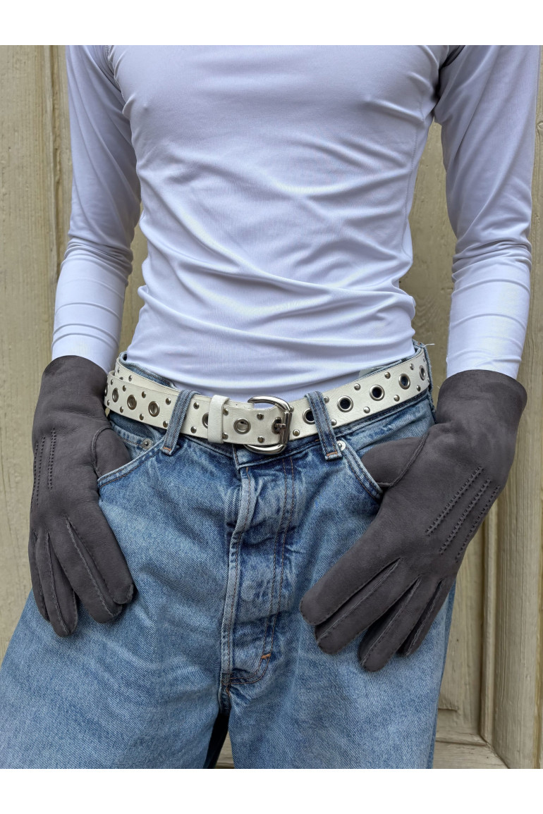 Agnelle Gants Homme En Cuir Peau Lainée Arnaud