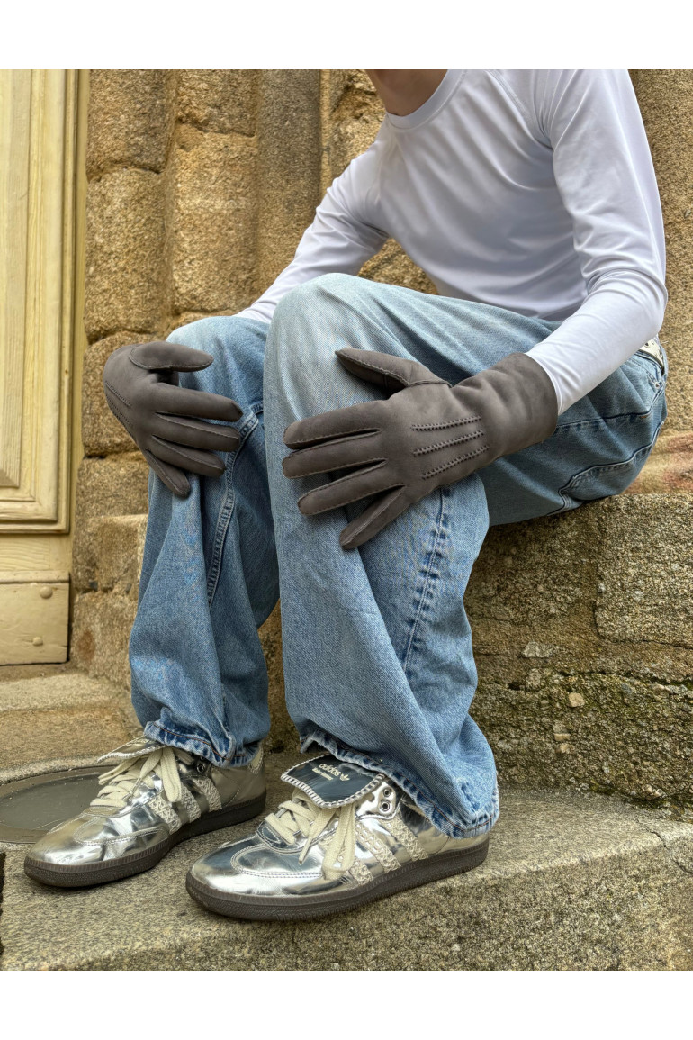 Agnelle Gants Homme En Cuir Peau Lainée Arnaud