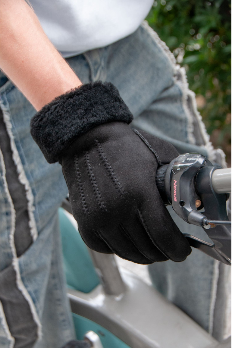 Agnelle Gants Homme En Cuir Peau Lainée Arnaud