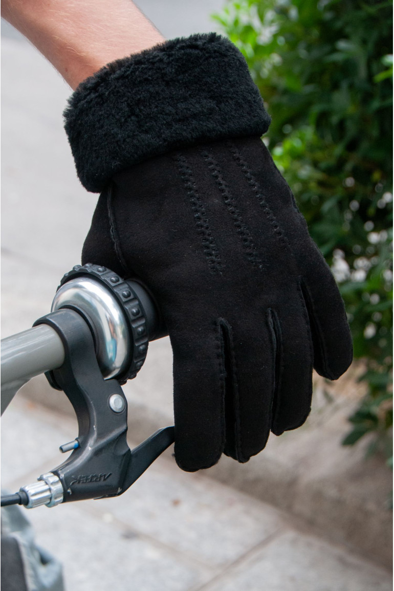 Agnelle Gants Homme En Cuir Peau Lainée Arnaud