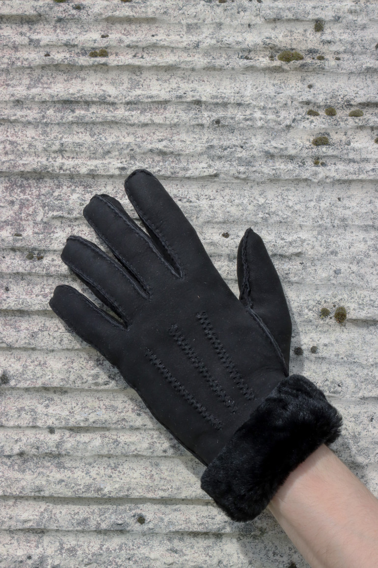 Agnelle Gants Homme En Cuir Peau Lainée Arnaud