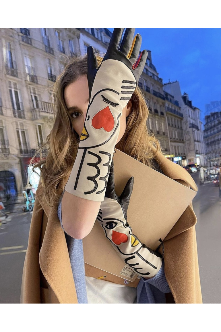 Agnelle Gants Longs Femme - L'Autre Moi Doublés Soie