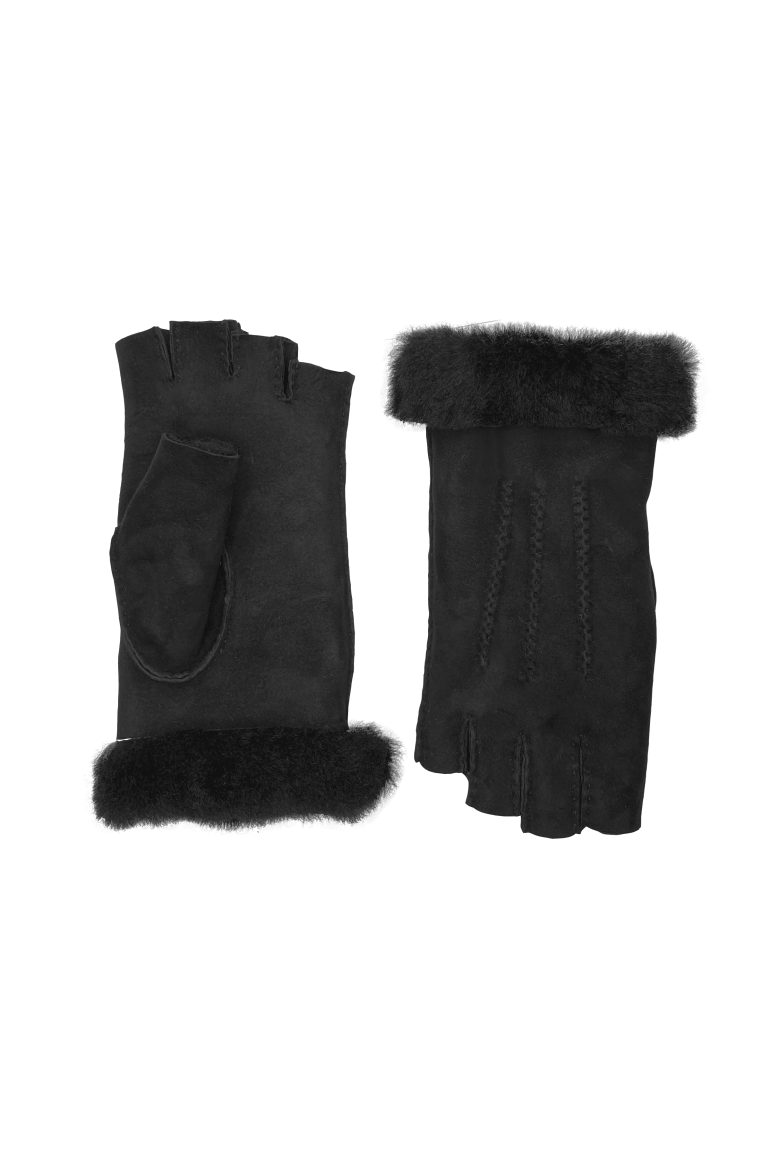 agnelle Mitaines Femme en cuir Peau lainée Karlita