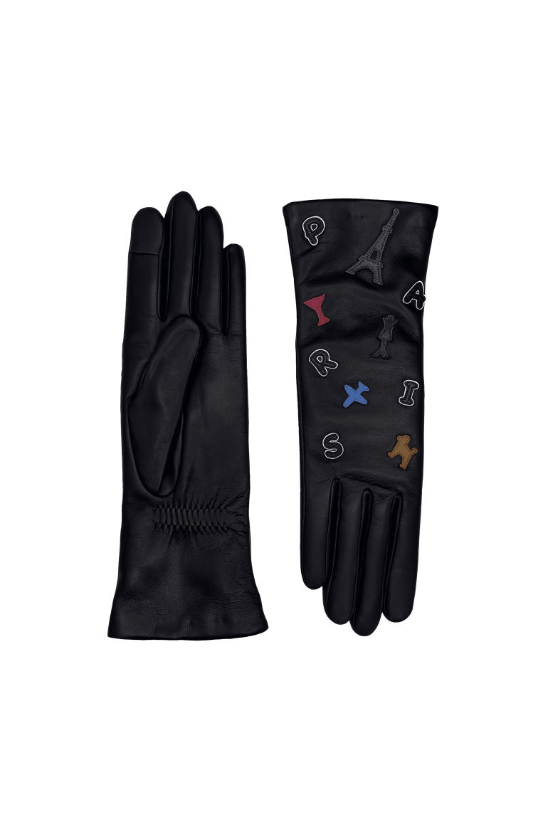 agnelle Gant Femme en Cuir Doublés Soie Eiffel I Gants Agnelle