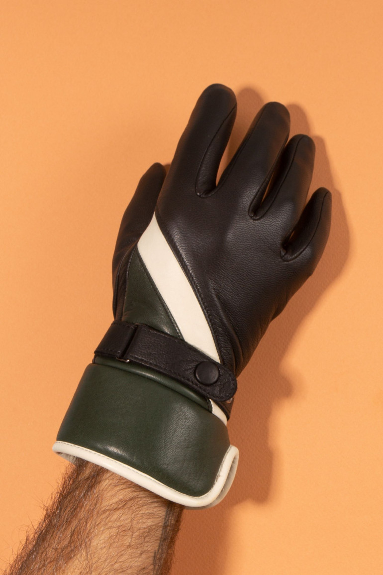 Agnelle Gants De Moto Homme En Cuir Doublés Alpaga Kenny