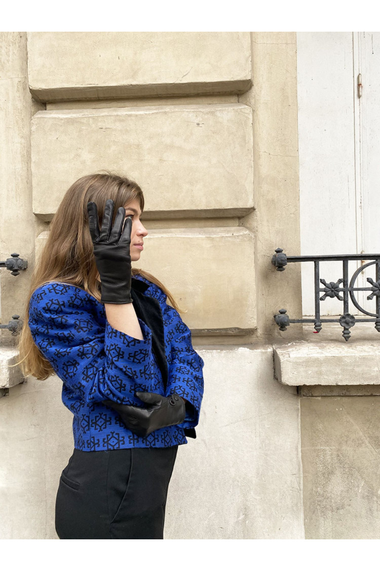 Agnelle Gants En Cuir De Mobilité Femme Doublés Soie Amal