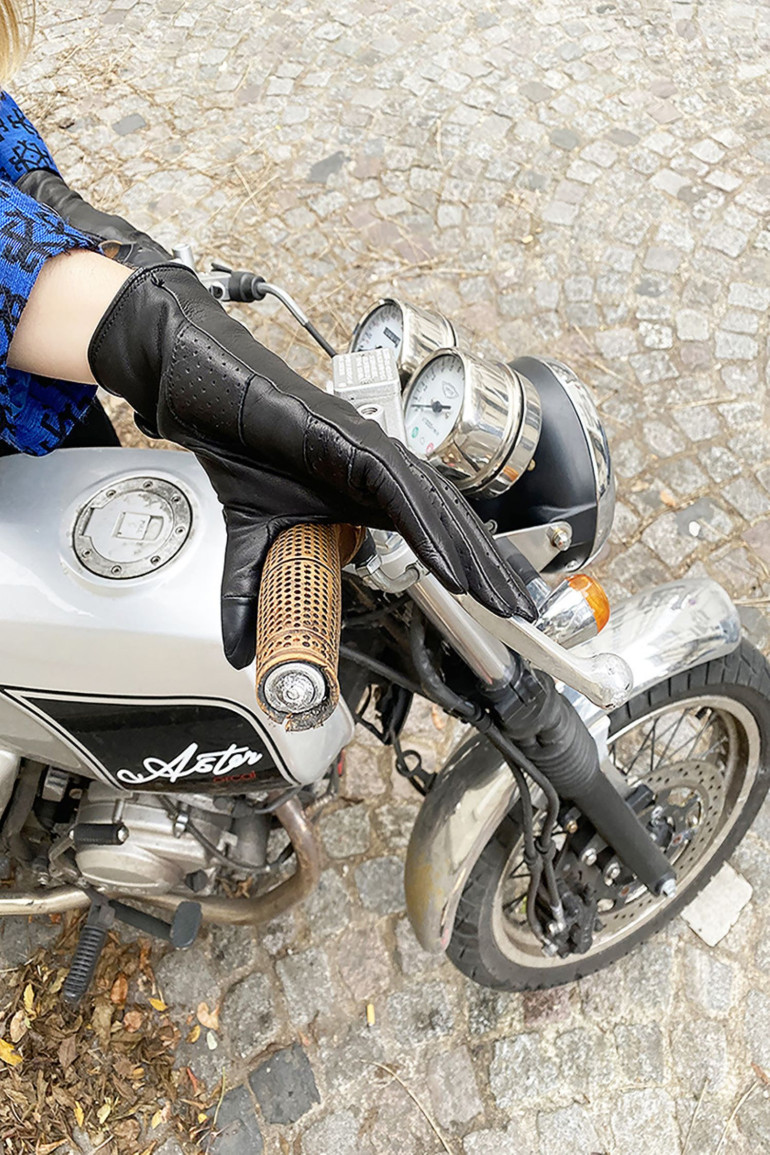 Agnelle Gants En Cuir De Mobilité Femme Doublés Soie Amal