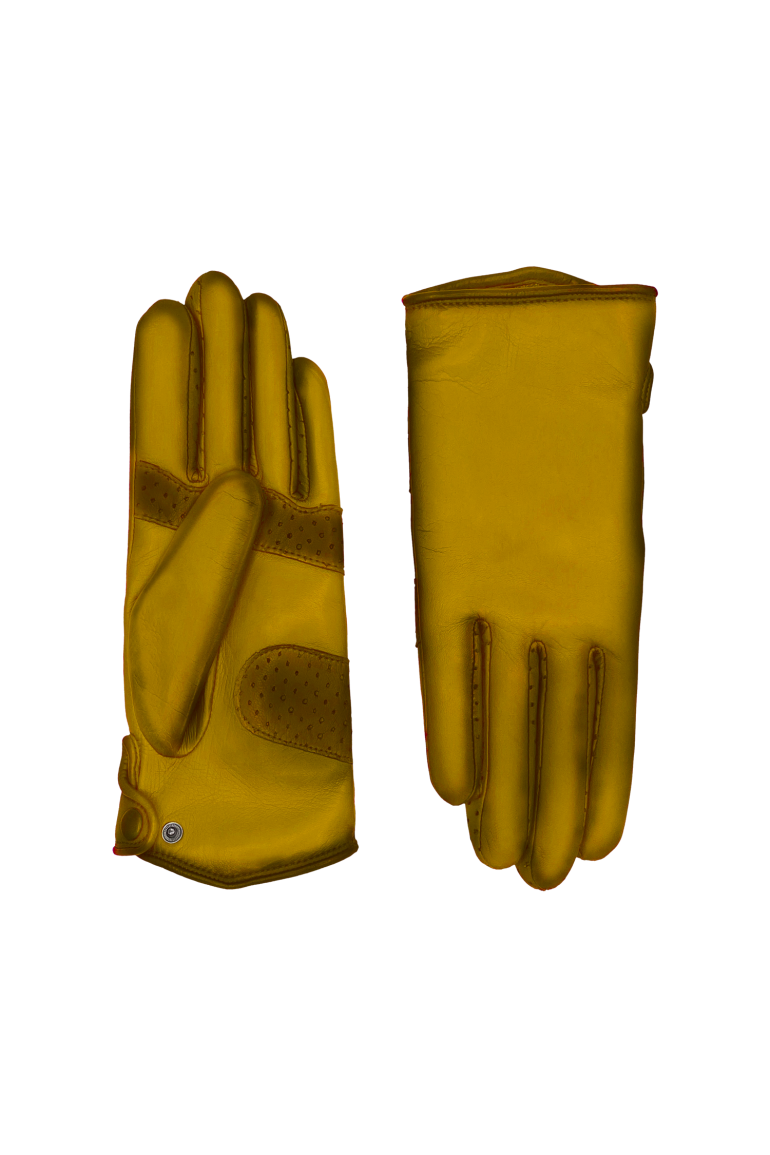 agnelle Gants en Cuir de mobilité Femme Doublés Soie Amal