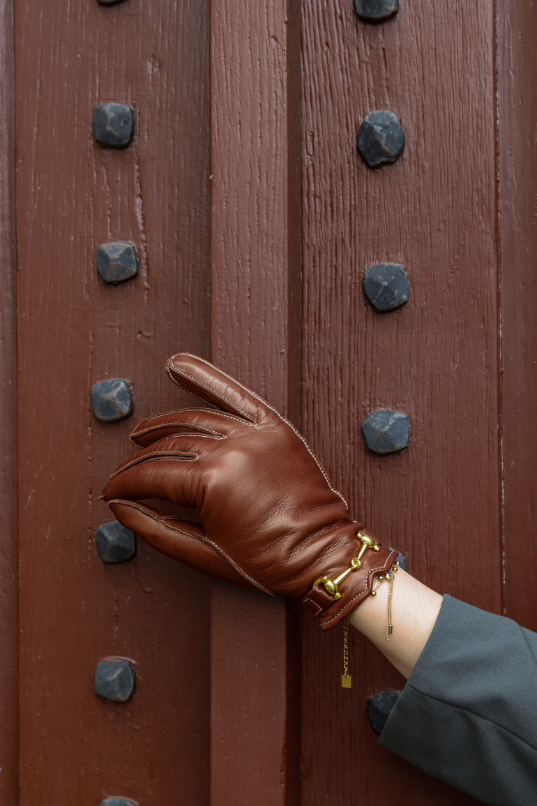 Agnelle Gants En Cuir Femme Doublés Cachemire Greco