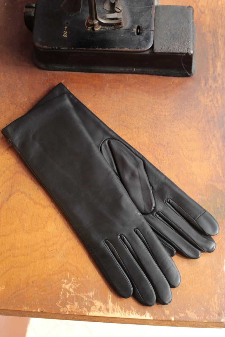 Agnelle Gants Femme En Cuir Doublés Cachemire Christina