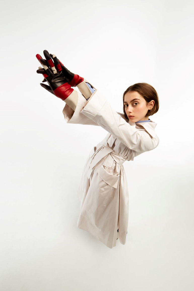 Agnelle Gants Femme En Cuir Doublés Soie Elia I Gants Agnelle