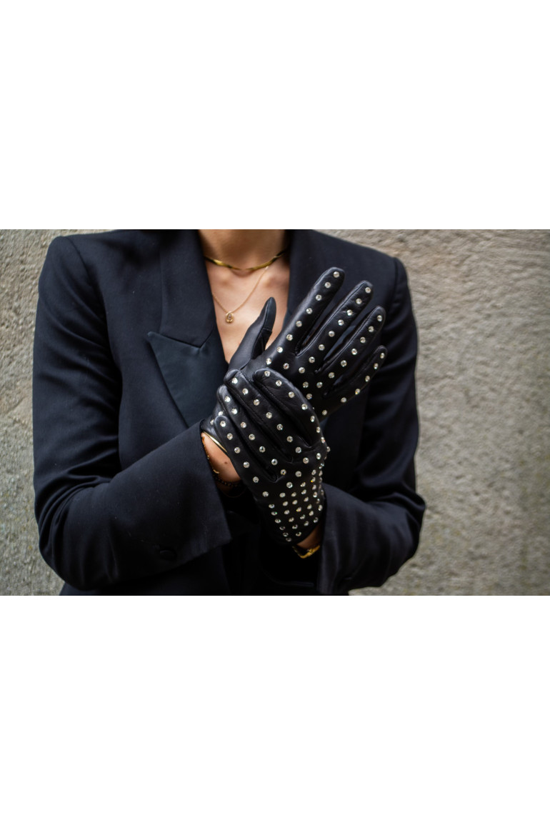 Agnelle Gants Femme En Cuir Doublés Soie Katestrass| Gants Agnelle