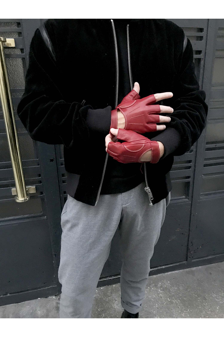 Agnelle Gants Homme En Cuir Liam DC I Mitaines Agnelle