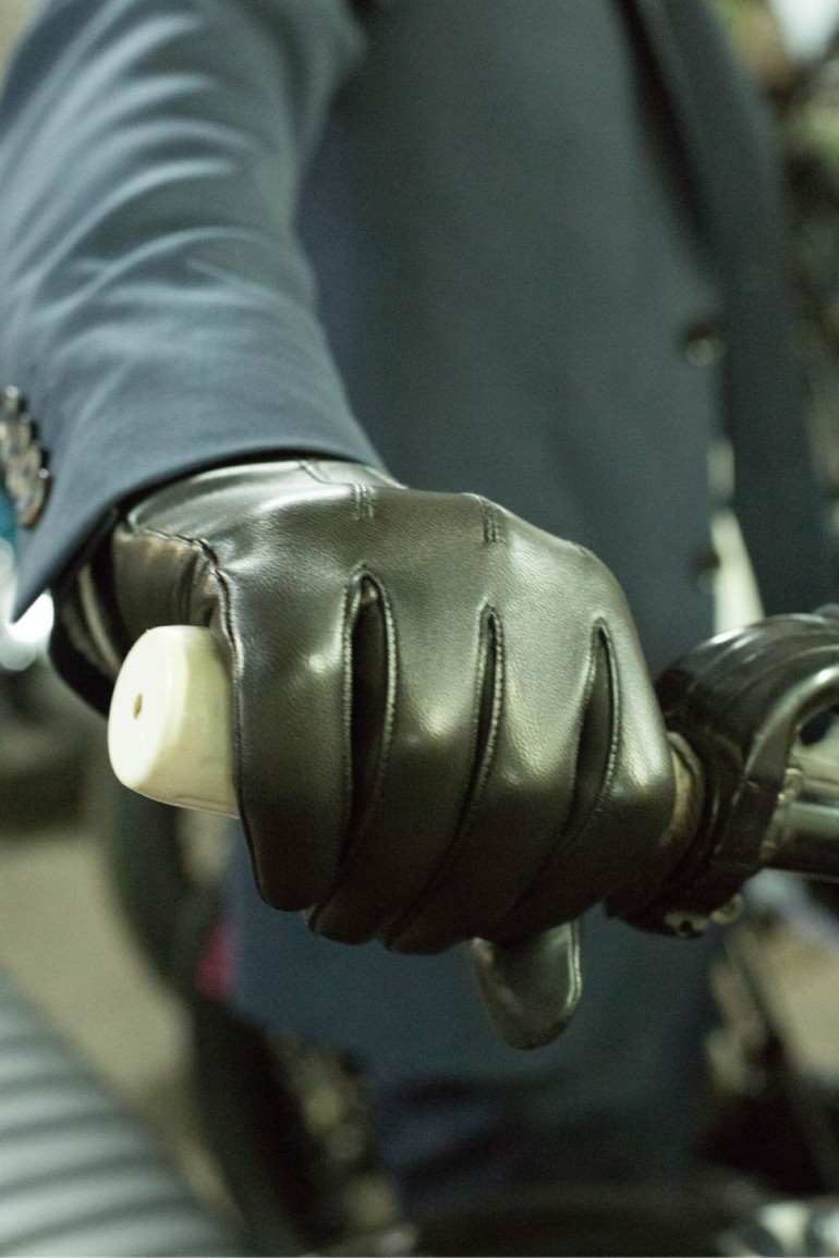 Agnelle Gants Homme Tactile En Cuir Doublés Polaire Xavier