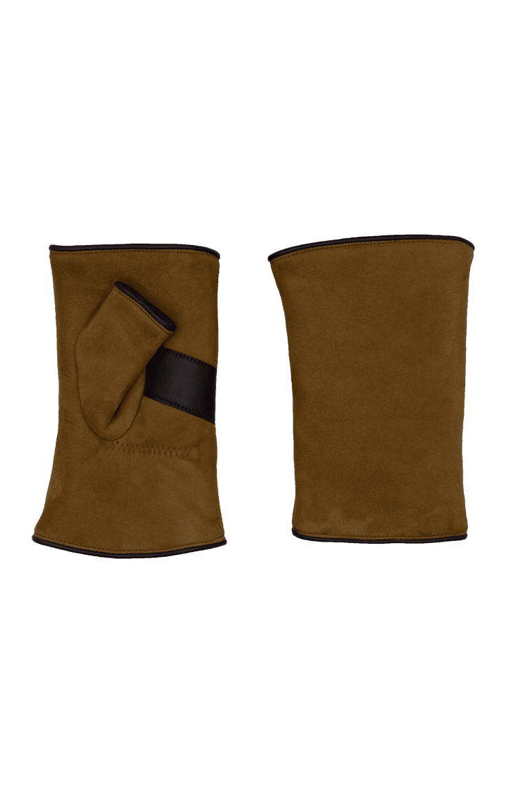 agnelle Mitaines Homme en cuir Bomber Mitaine double face