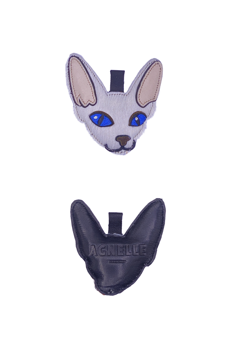 agnelle Porte-clés animaux en cuir d'agneau – Races de chats