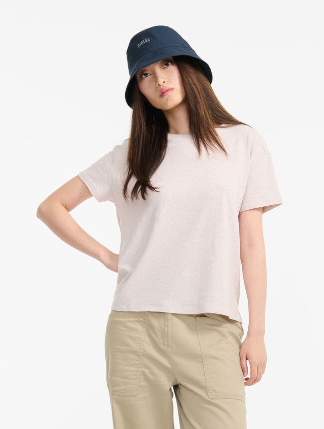 aigle T-shirt col rond encoton et lin catégories