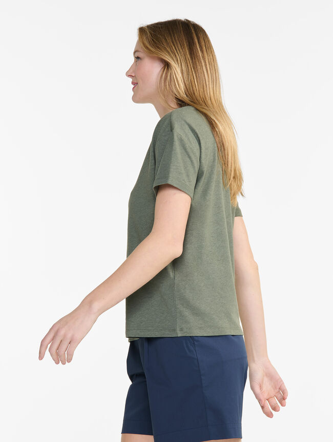 Aigle T-shirt Col V Encoton Et Lin Catégories