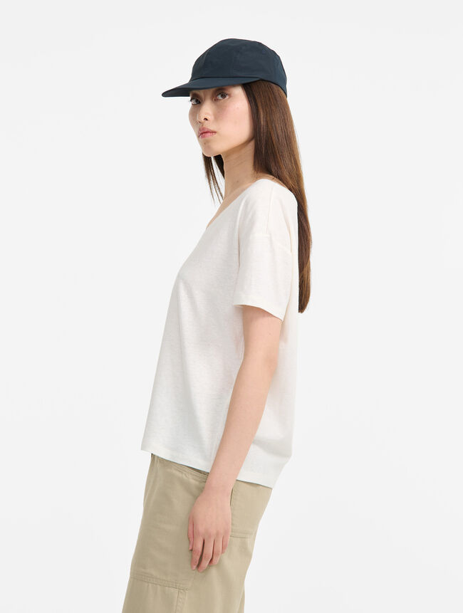 Aigle T-shirt Col V Encoton Et Lin Catégories