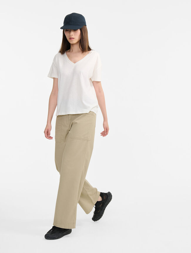 aigle T-shirt col V encoton et lin catégories