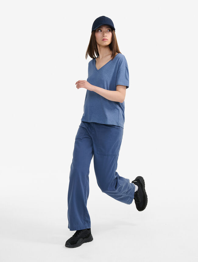 Aigle T-shirt Col V Encoton Et Lin Catégories