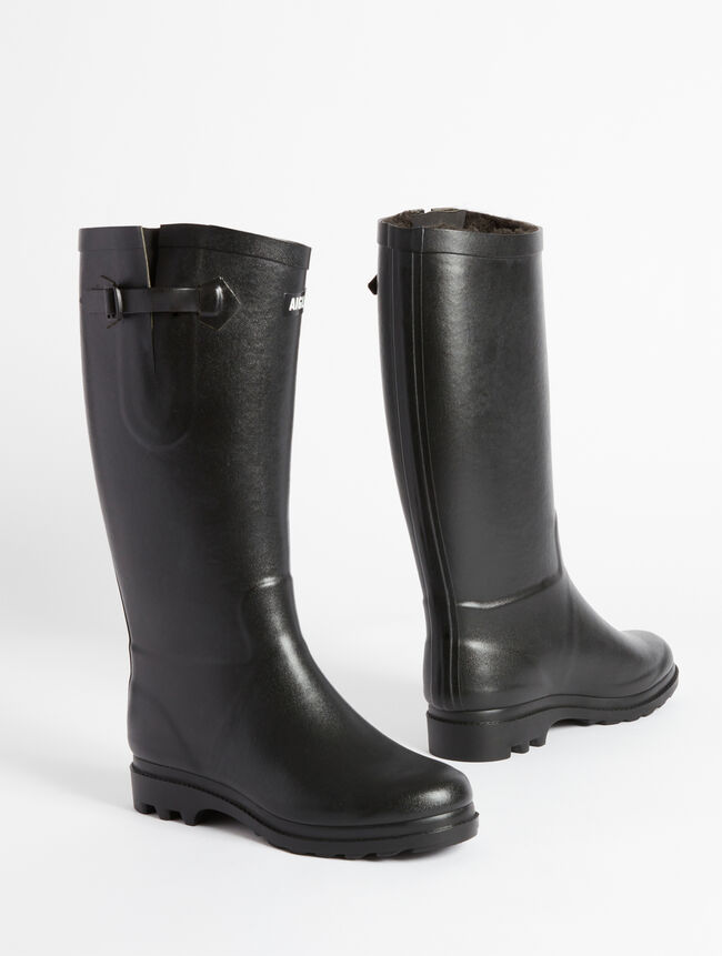 Aigle La Botte De Pluie Boyfriend Fourrée Fabriquée En France Bottes
