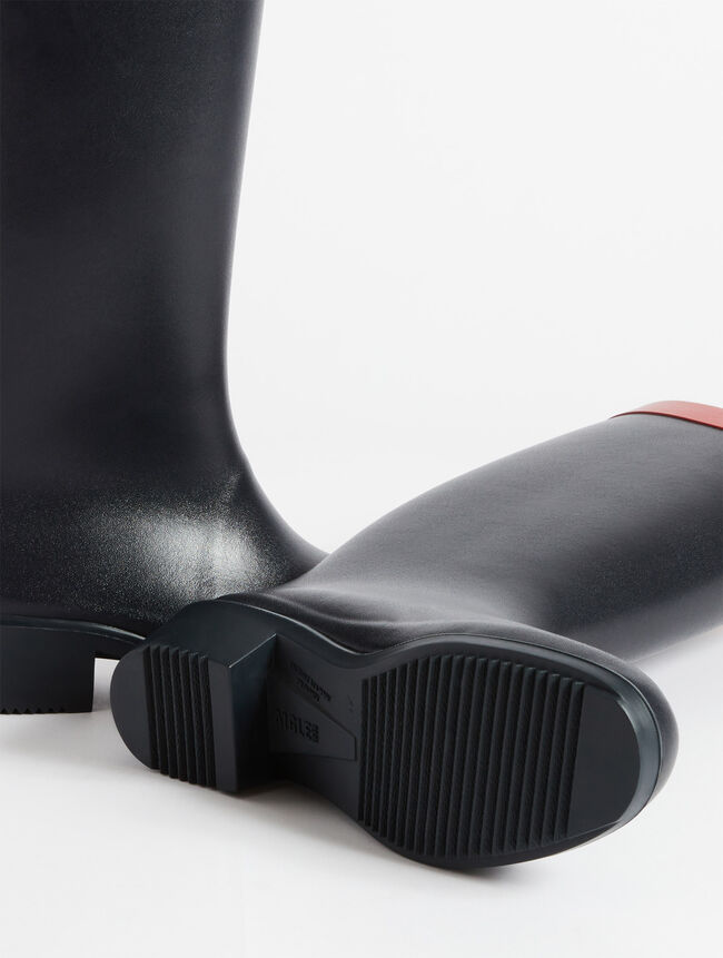 Aigle La Botte De Pluie Haute à Talon Aux Détails équestres Bottes