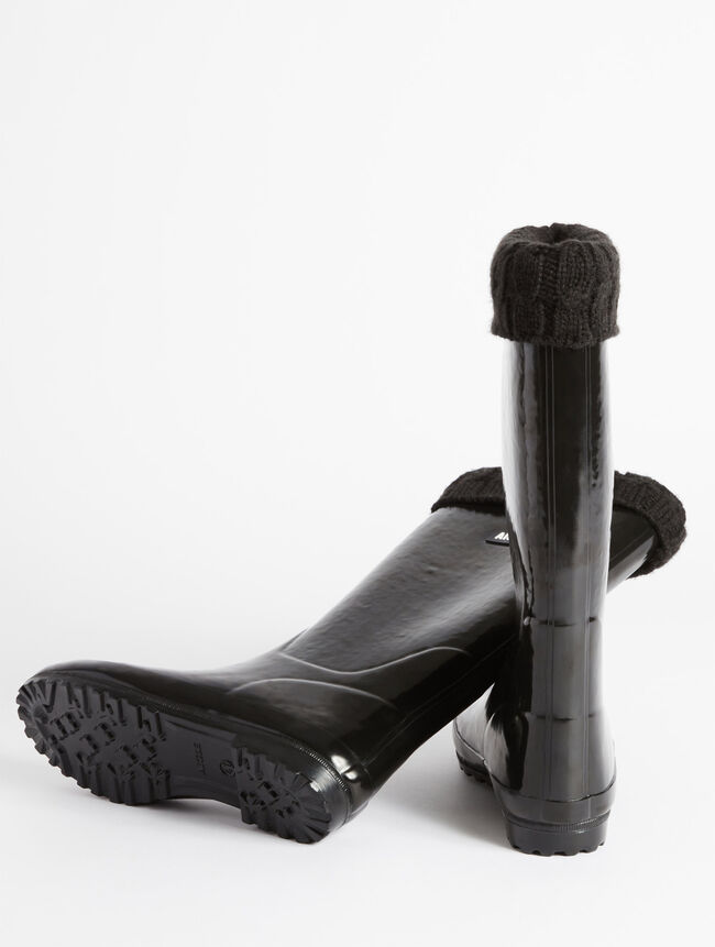 Aigle La Botte De Pluie Vernie En Version Fourrée Femme