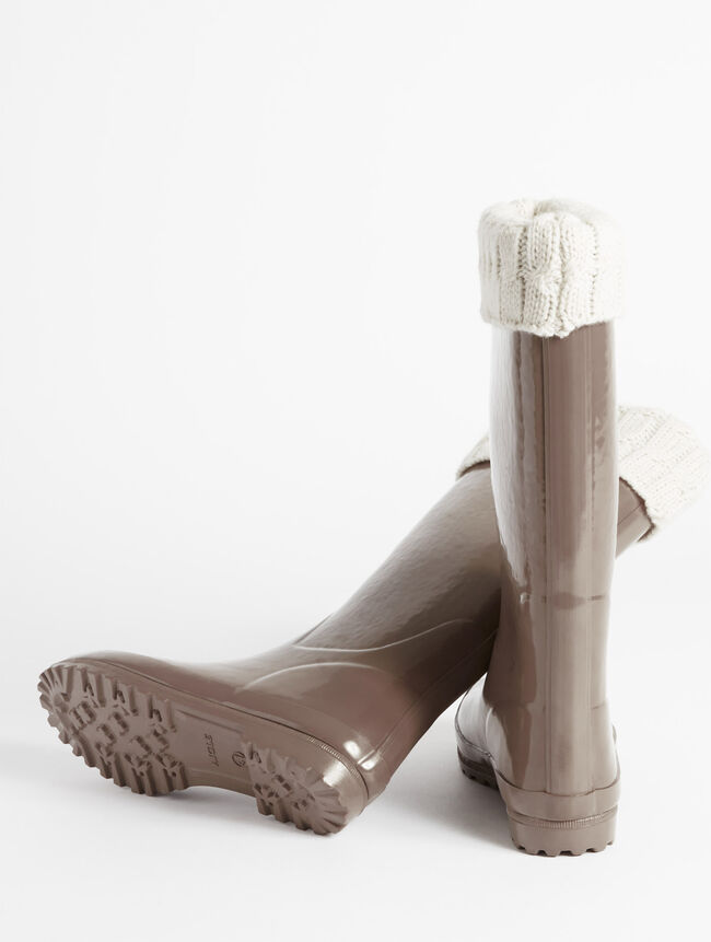 Aigle La Botte De Pluie Vernie En Version Fourrée Femme