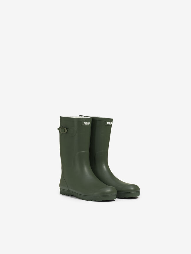 Aigle La Botte Enfant à Semelle Crantée En Version Fourrée Enfant