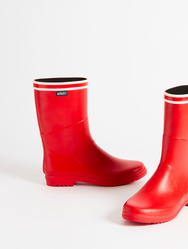 Aigle La Botte Signature Double Bande Fabriquée En France Femme