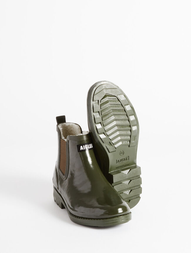 Aigle La Bottine De Pluie Fourrée Empruntée Au Monde équestre Femme