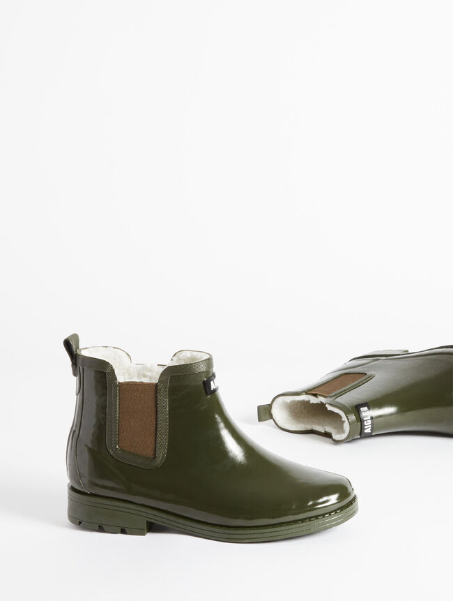 aigle La bottine de pluie fourrée empruntée au monde équestre femme