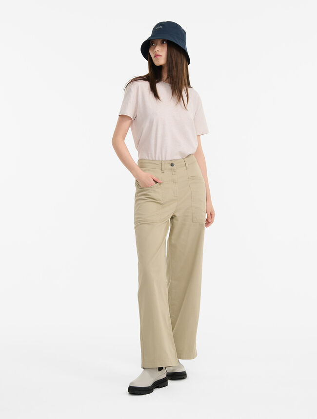 aigle Pantalon en twill decoton et lin Indigo catégories