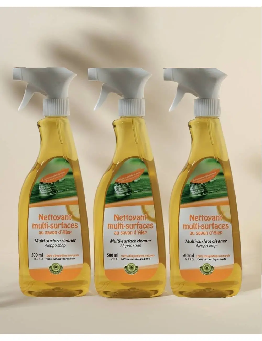 alepia 3x Spray nettoyant multi-surfaces au savon d'Alep