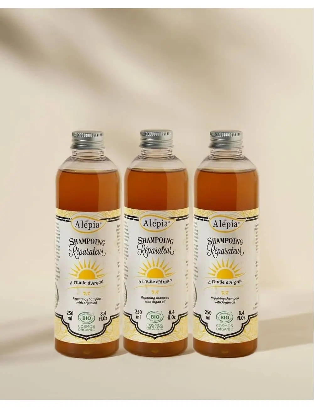 alepia 3x Shampoing Bio réparateur à l'Argan