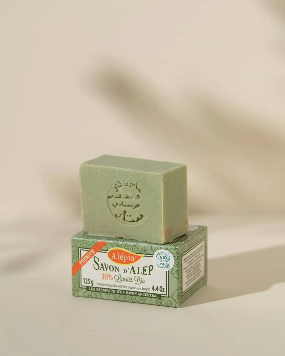 alepia Lot de 4 : Savon d'Alep Premium 16% Laurier