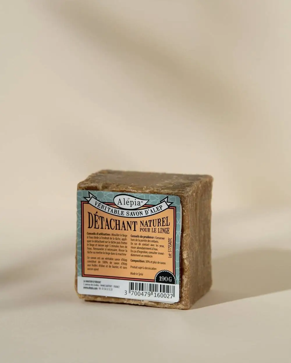 alepia Savon d'Alep détachant