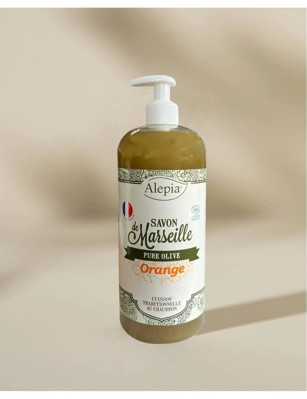 alepia Savon de Marseille liquide Bio Pure Olive à l'Orange - 1 L