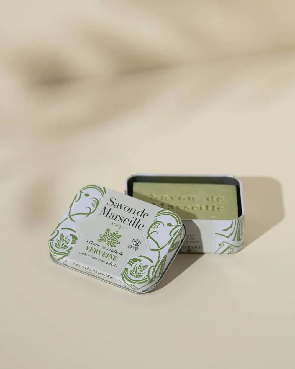 alepia Savon de Marseille parfumé à la Verveine - Boîte métal