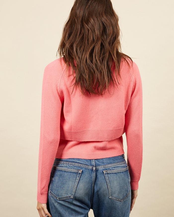 Alexandra Golovanoff Cardigan Crop Mila Blush 15